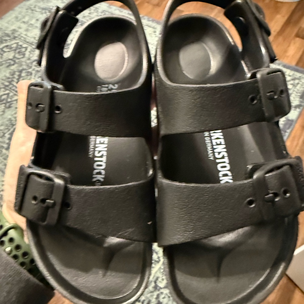 Birkenstock Kids Double Strap Black Sandals
